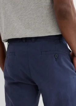 Pantalón tipo chino de lino puro con corte recto y regular
