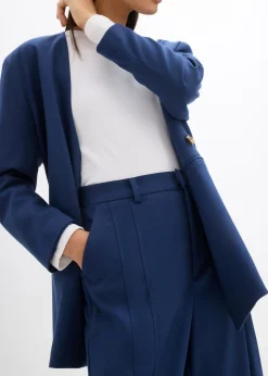 Pantalón tipo Marlene de mezcla de viscosa con cintura alta