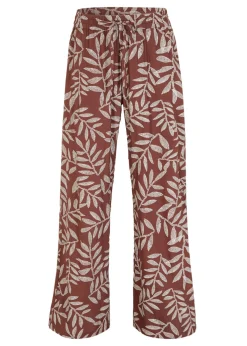 Pantalón tipo palazzo de viscosa sostenible con estampado