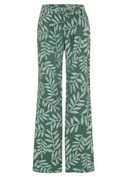 Pantalón tipo palazzo de viscosa sostenible con estampado