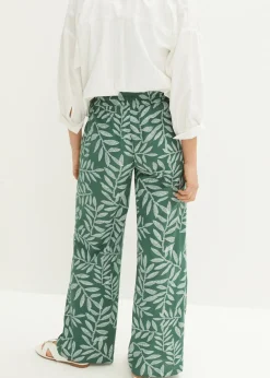 Pantalón tipo palazzo de viscosa sostenible con estampado
