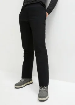Pantalón térmico con forro polar, cintura cómoda, material impermeable y corte recto