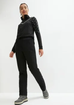 Pantalón térmico con forro polar, cintura cómoda, material impermeable y corte recto