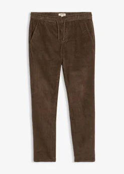 Pantalón térmico de pana con corte regular, forro de franela y diseño recto
