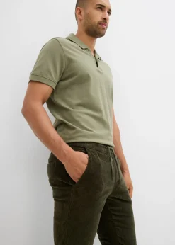 Pantalón térmico de pana con corte regular, forro de franela y diseño recto