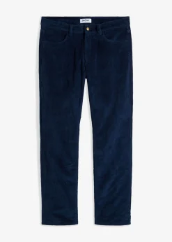 Pantalón térmico de pana con corte informal, forro de franela y diseño recto