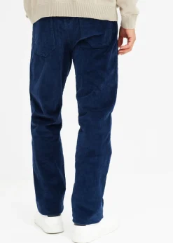 Pantalón térmico de pana con corte informal, forro de franela y diseño recto