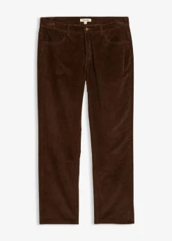 Pantalón térmico de pana con corte informal, forro de franela y diseño recto