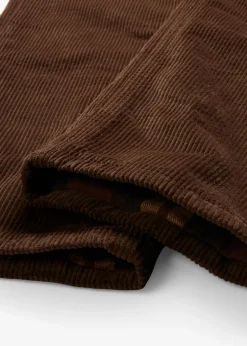 Pantalón térmico de pana con corte informal, forro de franela y diseño recto