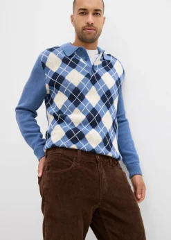 Pantalón térmico de pana con corte informal, forro de franela y diseño recto