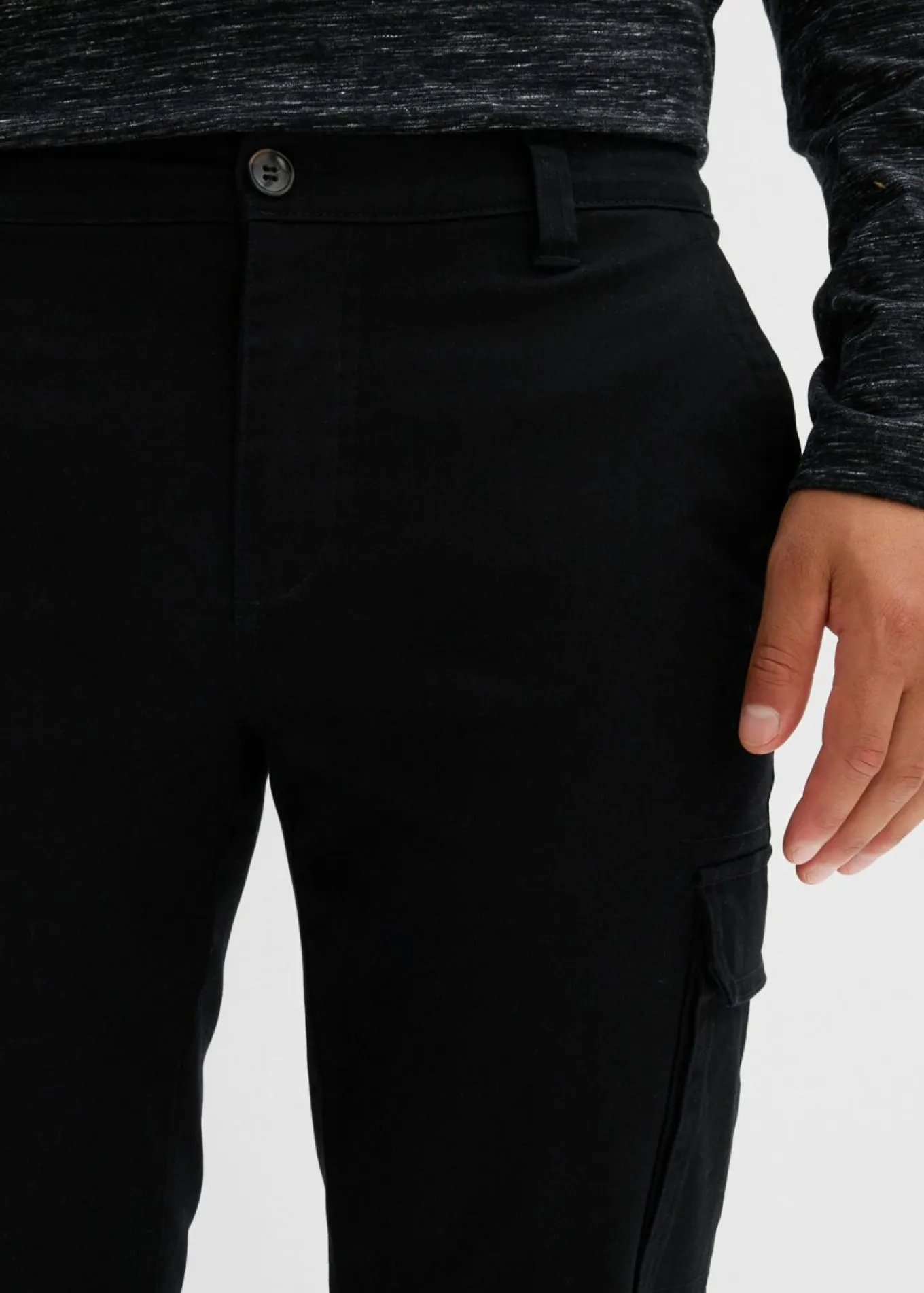 Pantalón térmico elástico de corte recto y estilo cargo