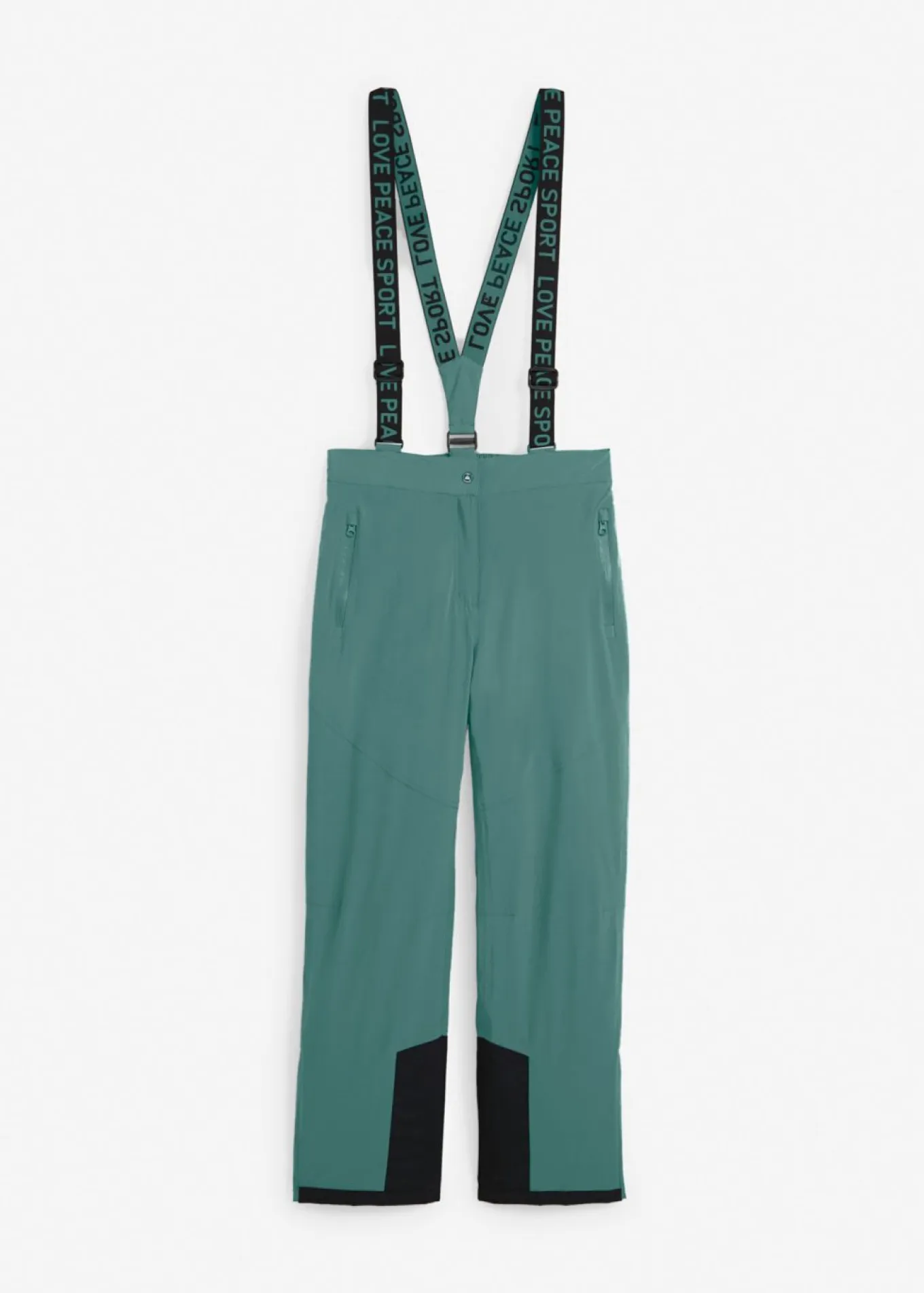 Pantalón térmico funcional de esquí con tirantes desmontables, material impermeable y corte recto