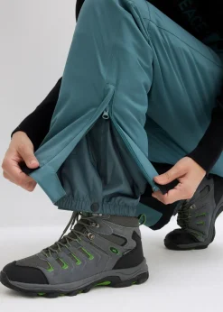 Pantalón térmico funcional de esquí con tirantes desmontables, material impermeable y corte recto