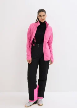Pantalón térmico funcional de esquí con tirantes desmontables, material impermeable y corte recto