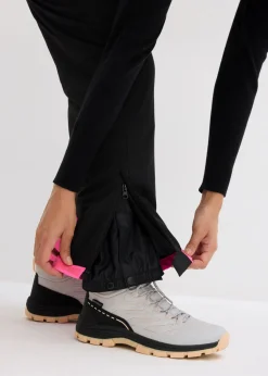 Pantalón térmico funcional de esquí con tirantes desmontables, material impermeable y corte recto
