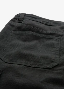 Pantalón térmico tipo cargo, relaxed fit, con forro de franela y cintura cómoda, straight