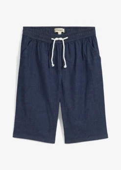 Pantalón vaquero corto elástico sin cierre con corte regular