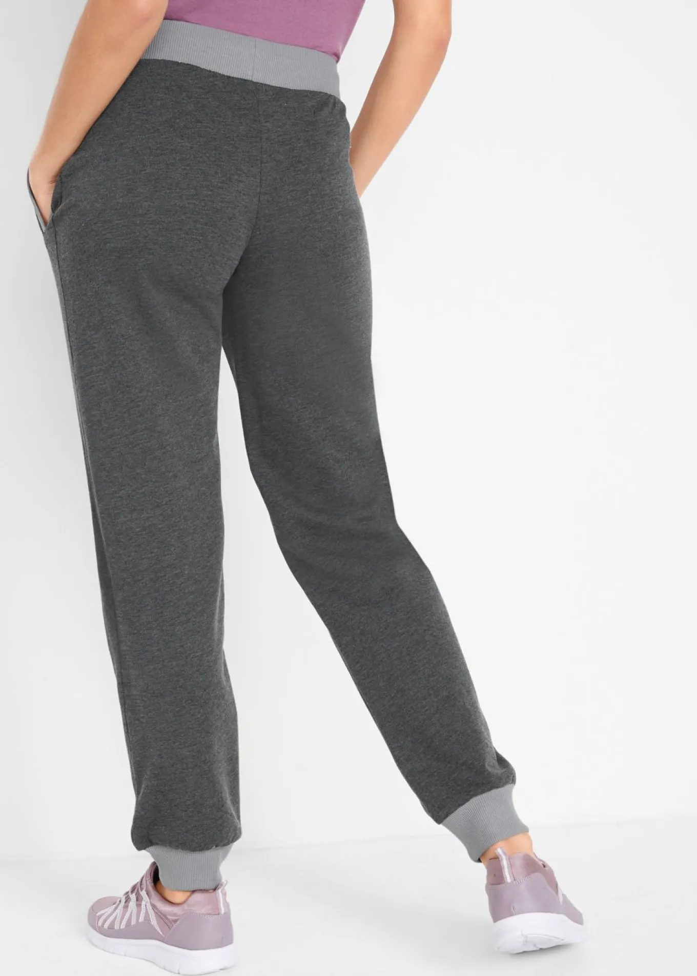 Pantalones deportivos con cintura en contraste