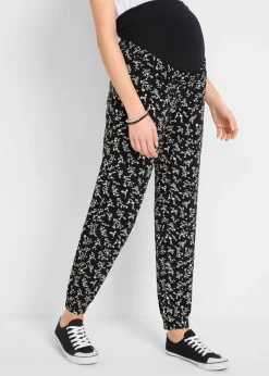 Pantalones premamá con estampado divertido, mezcla de viscosa, loose fit