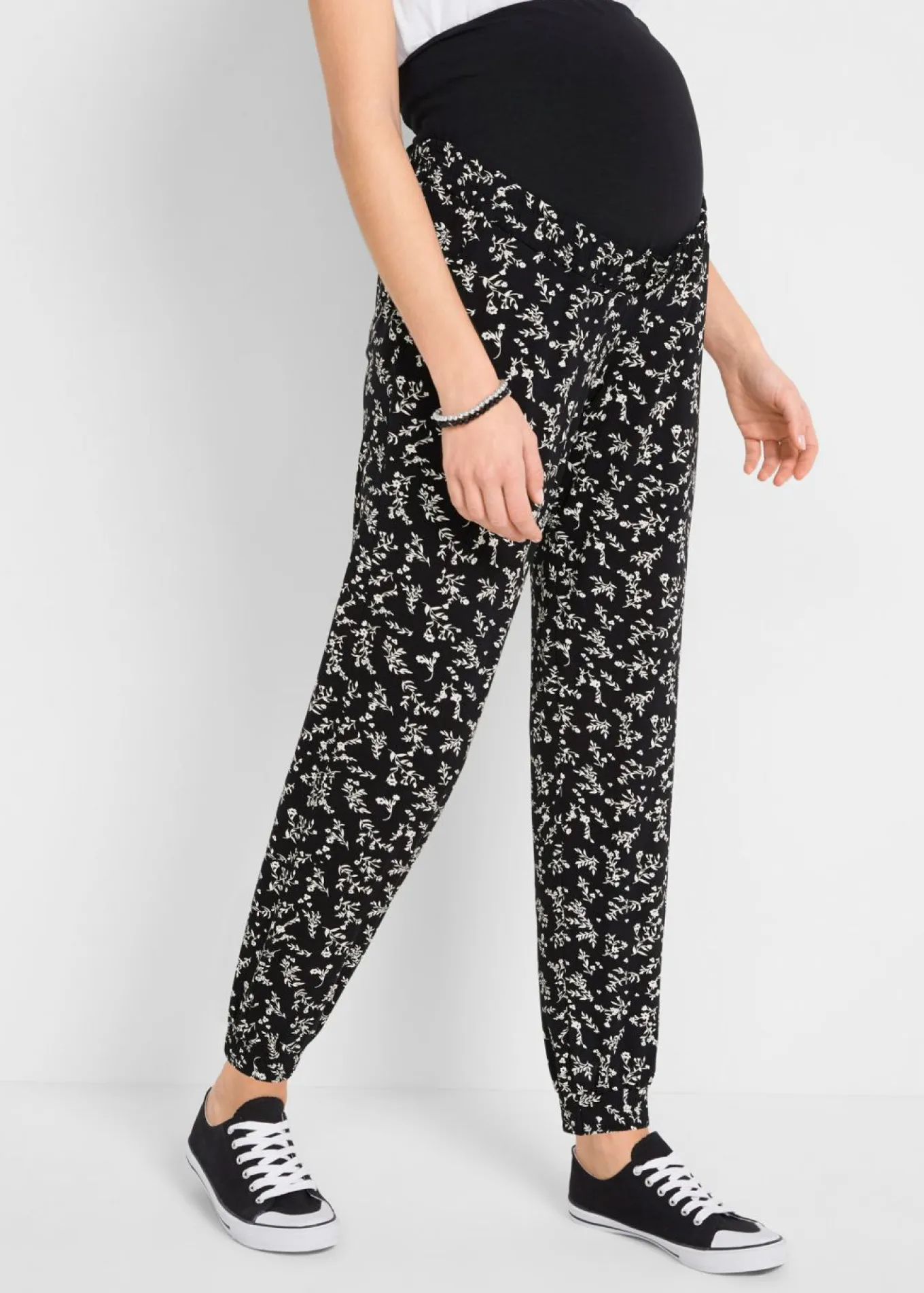 Pantalones premamá con estampado divertido, mezcla de viscosa, loose fit