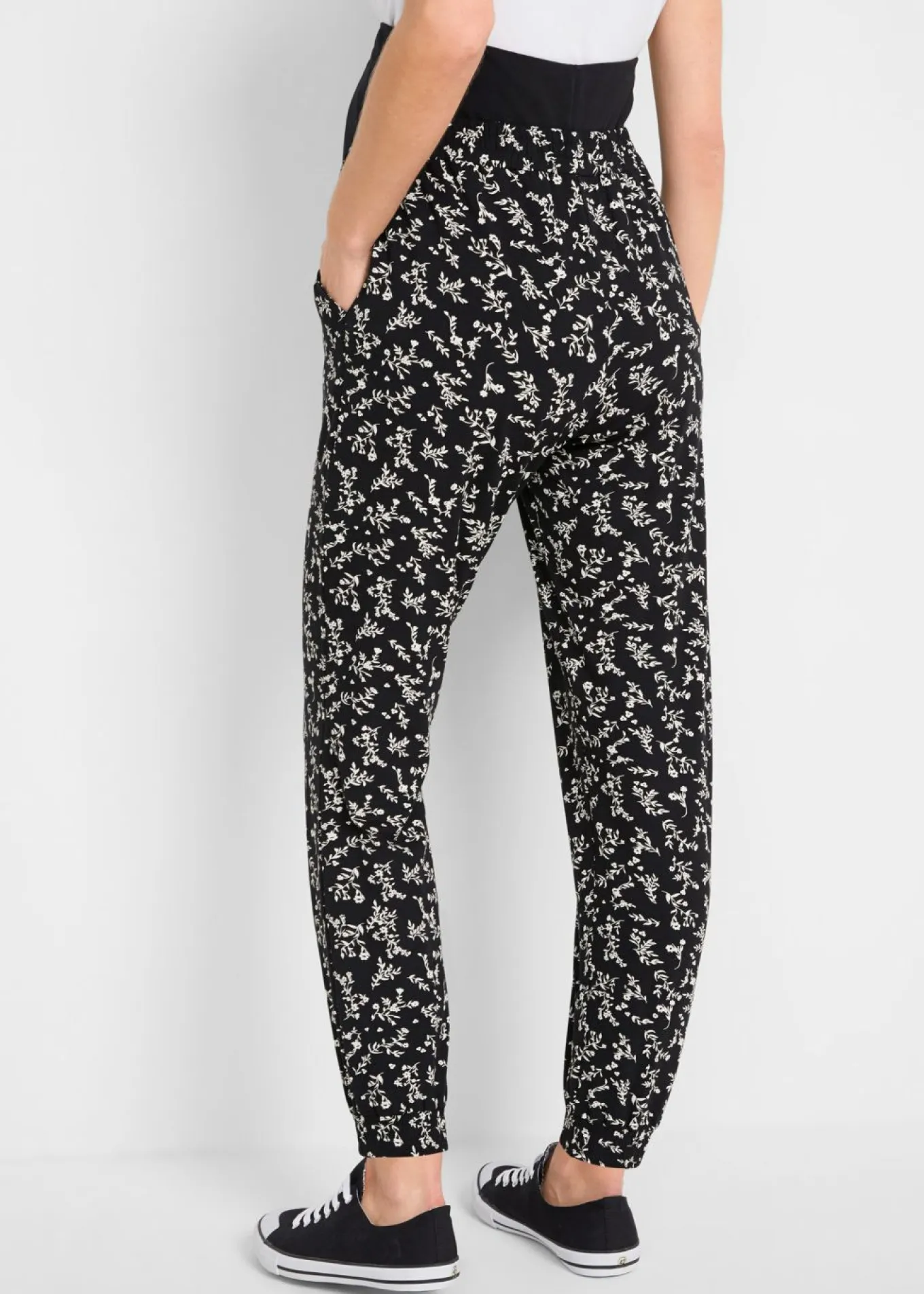 Pantalones premamá con estampado divertido, mezcla de viscosa, loose fit