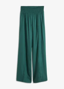 Pantalones slip-on de crepé de viscosa fluido