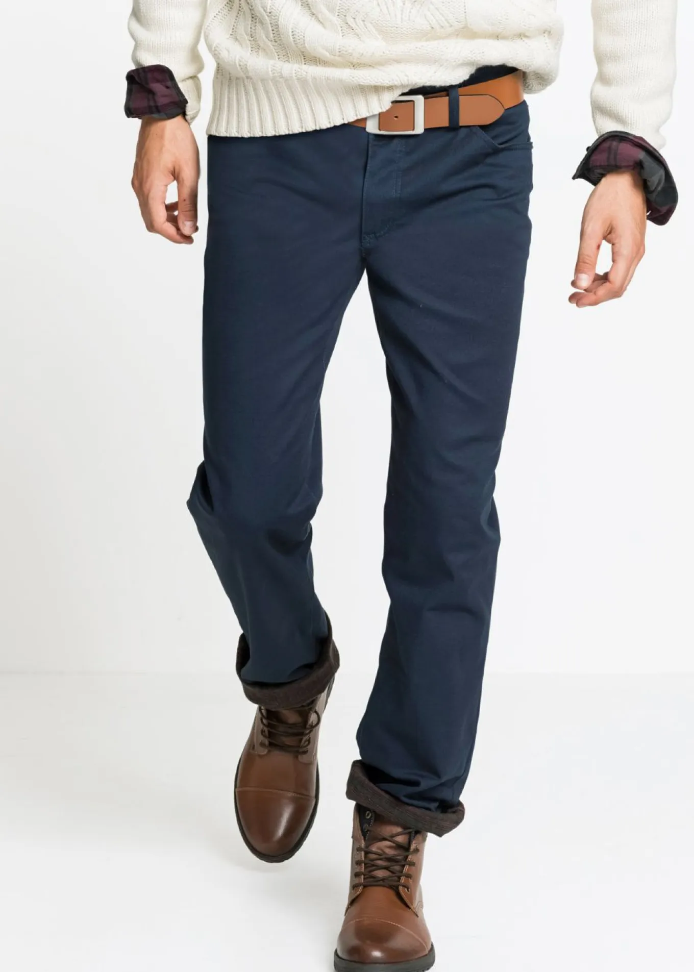 Pantalones térmicos, elásticos y rectos de corte regular
