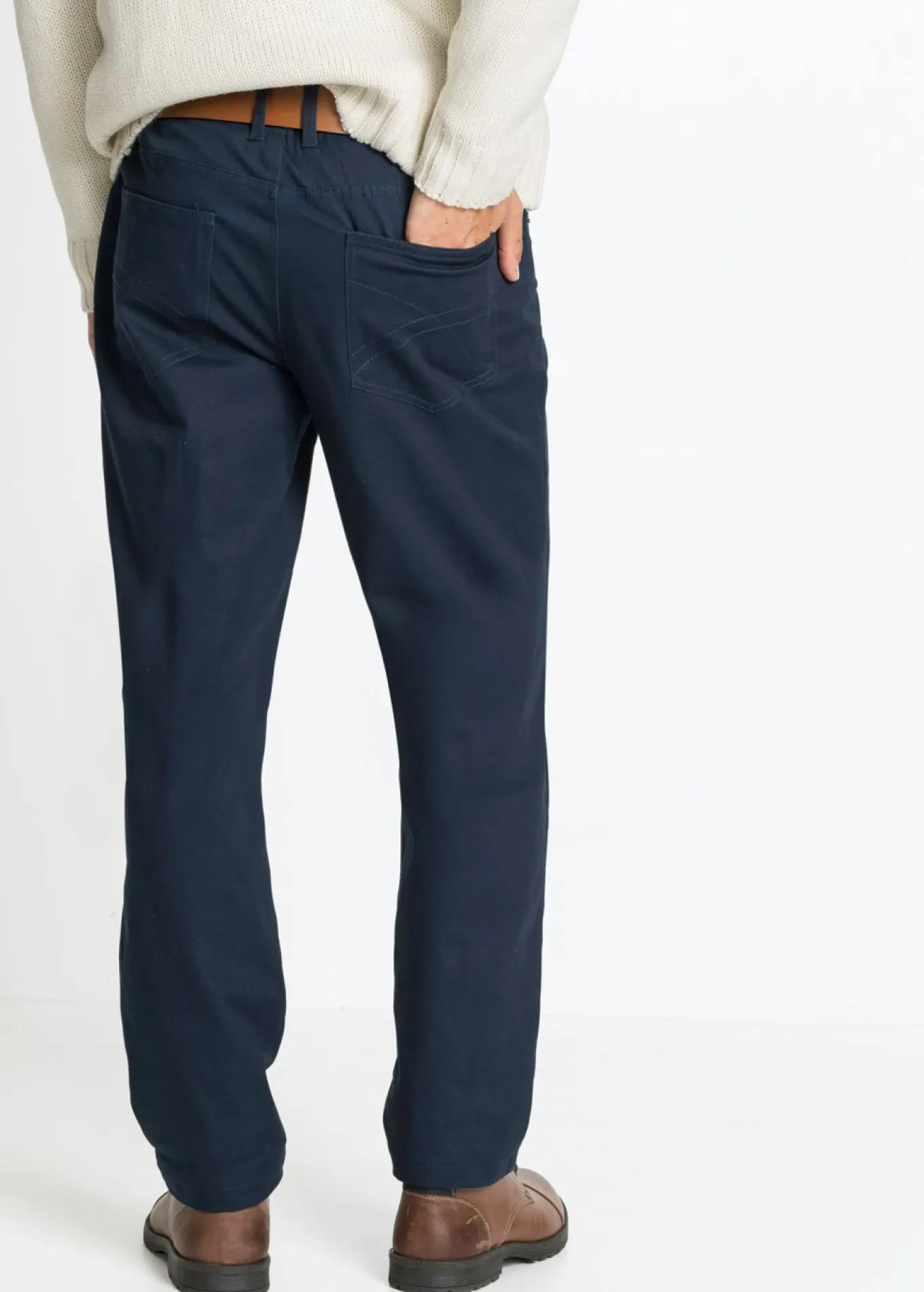 Pantalones térmicos, elásticos y rectos de corte regular