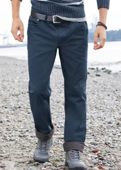 Pantalones térmicos, elásticos y rectos de corte regular