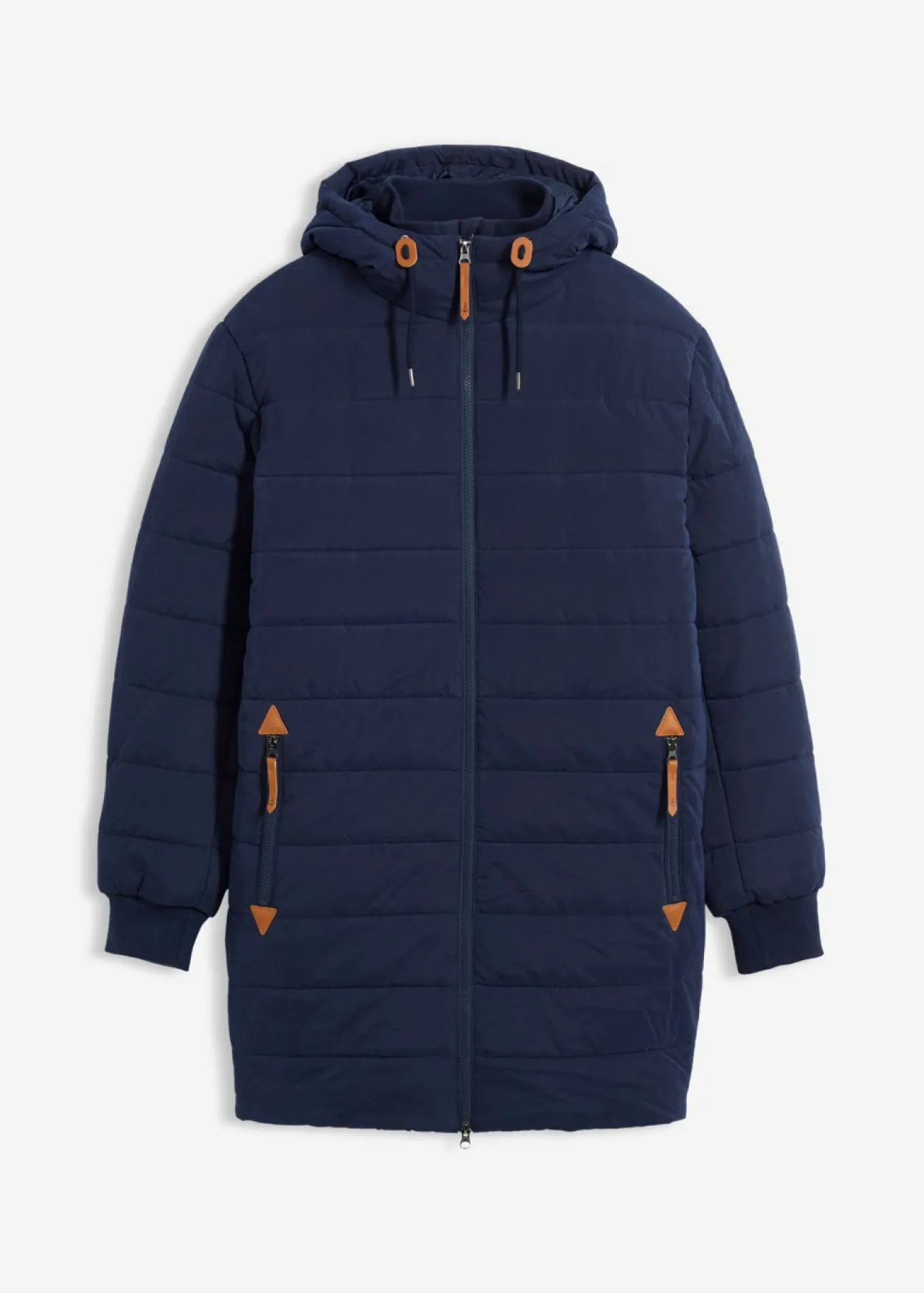 Parka acolchada con capucha y detalles de piel sintética