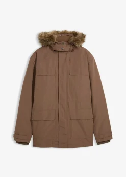 Parka acolchada con forro polar y capucha desmontable