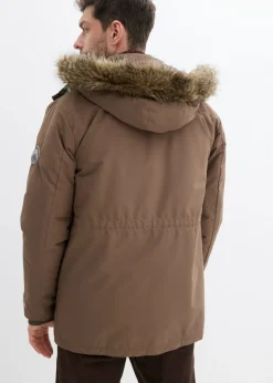 Parka acolchada con forro polar y capucha desmontable