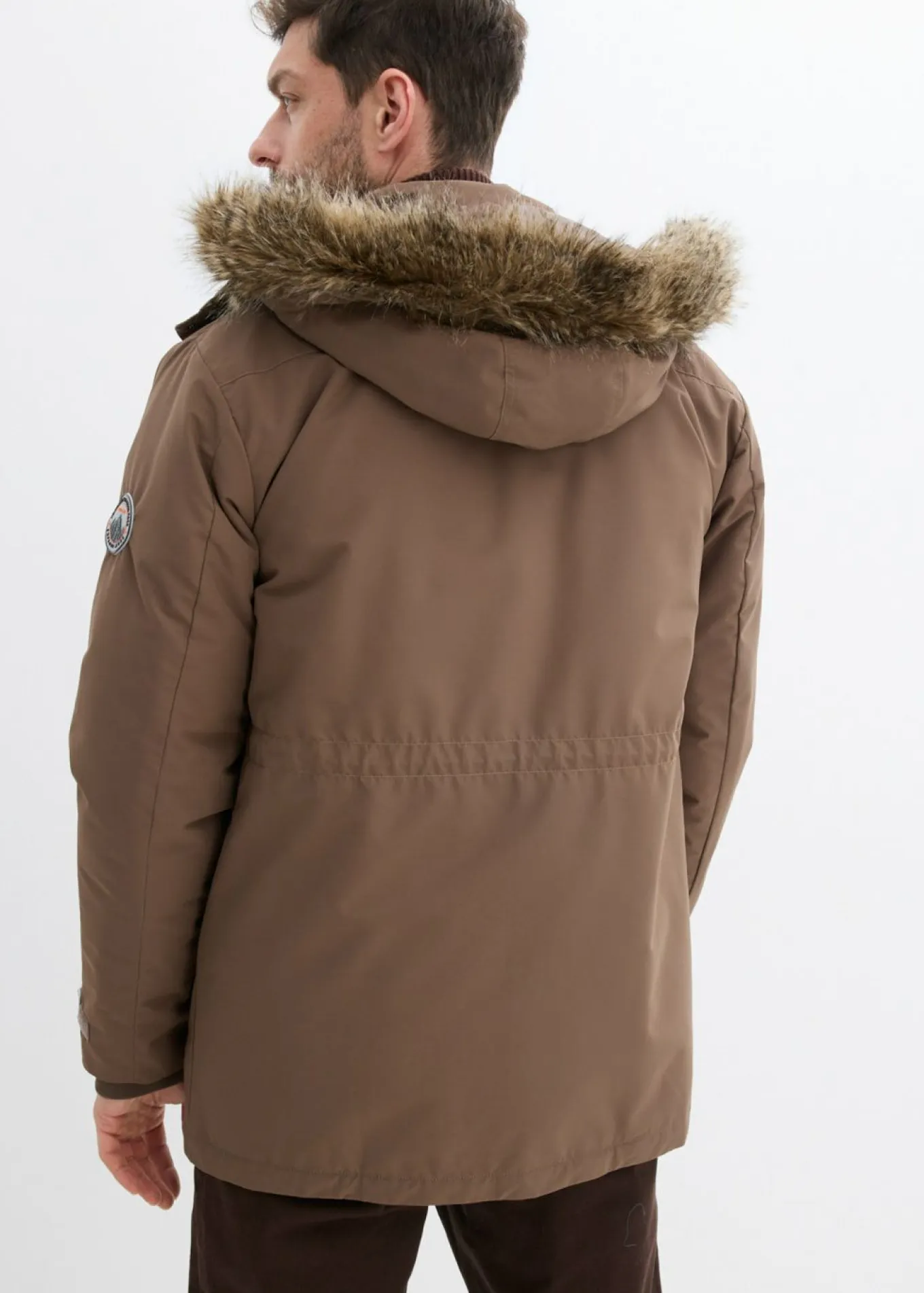 Parka acolchada con forro polar y capucha desmontable