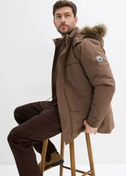 Parka acolchada con forro polar y capucha desmontable