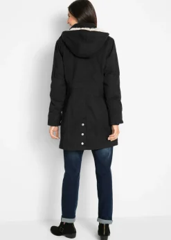 Parka con capucha forrada de tejido polar