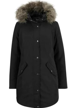 Parka con cremallera lateral para ajustar la anchura