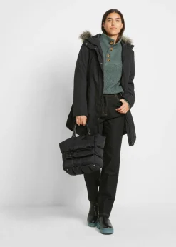 Parka con cremallera lateral para ajustar la anchura