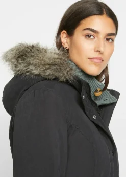 Parka con cremallera lateral para ajustar la anchura