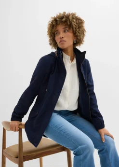 Parka de entretiempo de algodón con capucha estampada