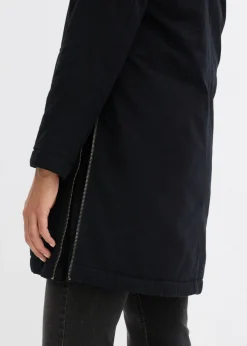 Parka de invierno ancha, con capucha y forro polar
