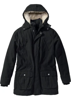 Parka de invierno con capucha de pelo