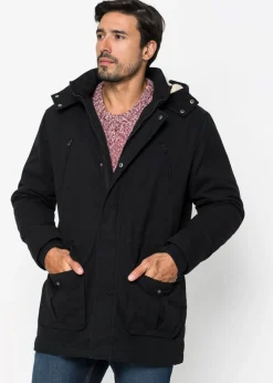 Parka de invierno con capucha de pelo