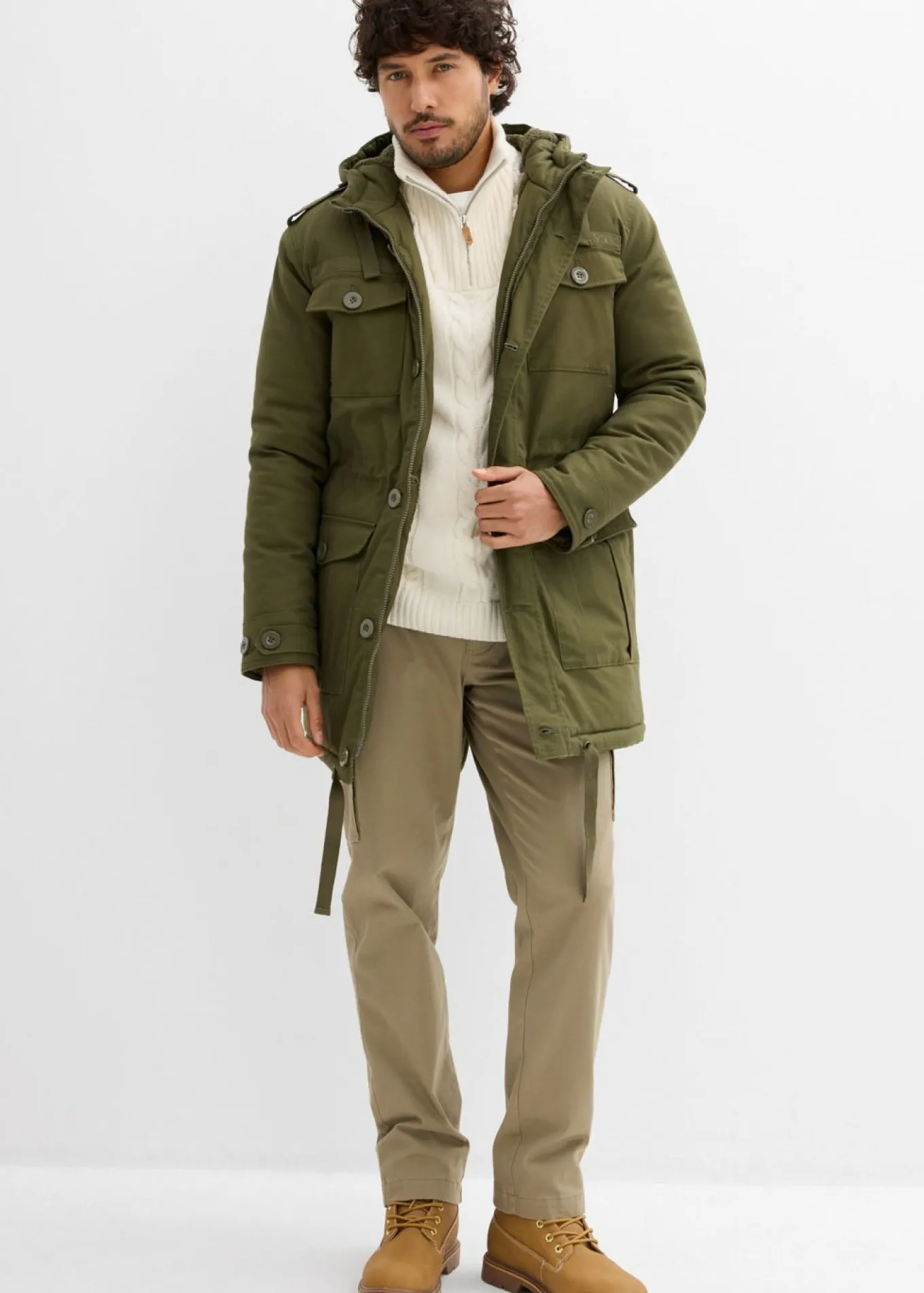 Parka de invierno con forro polar