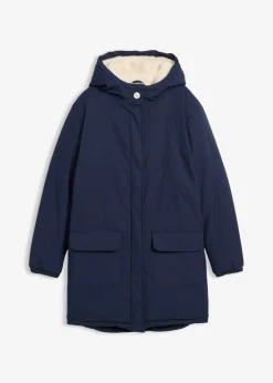Parka de invierno con forro de peluche, repelente al agua