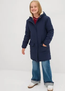 Parka de invierno con forro de peluche, repelente al agua