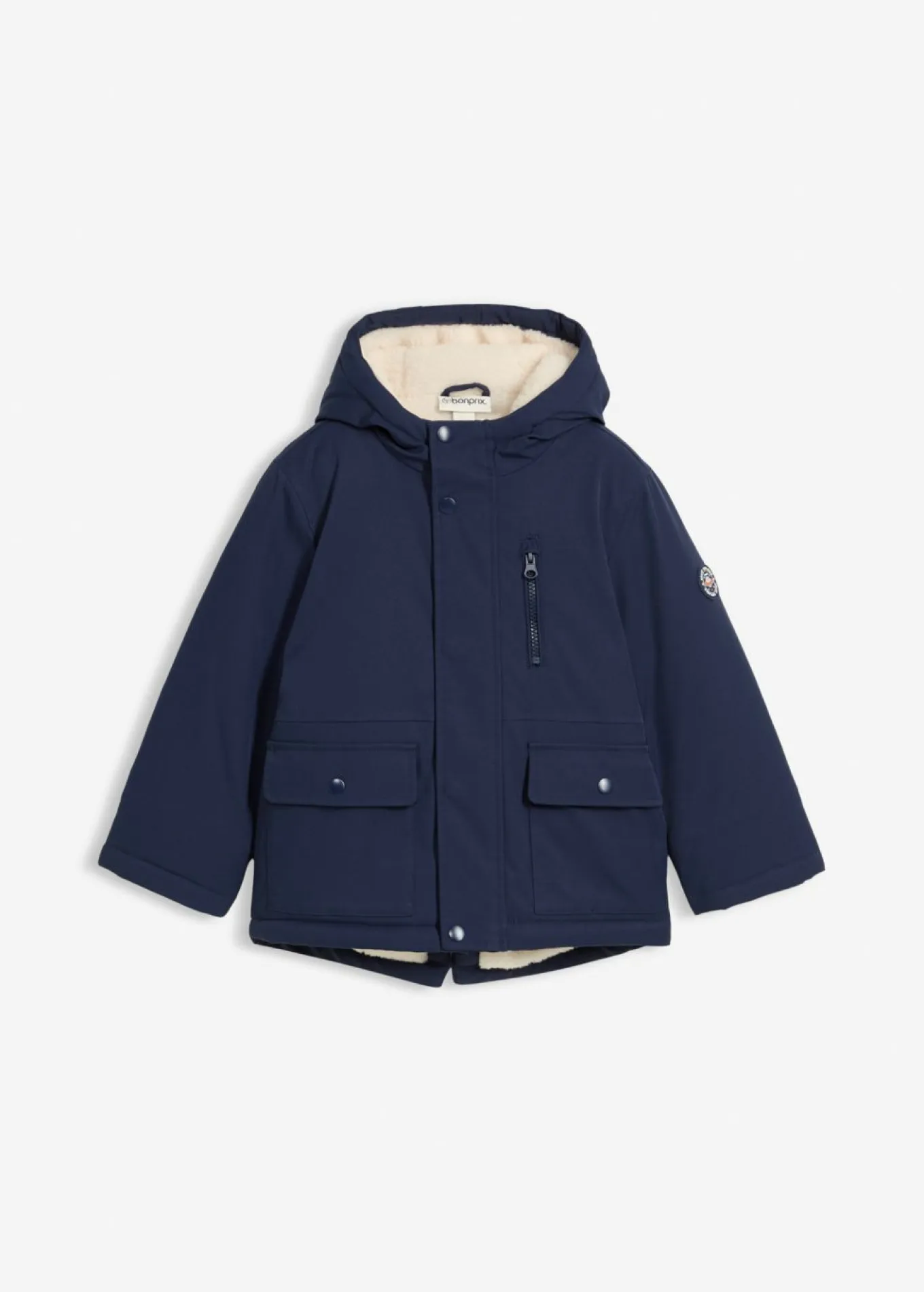 Parka de invierno con forro de peluche, repelente al agua
