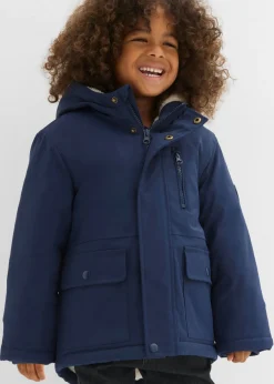 Parka de invierno con forro de peluche, repelente al agua