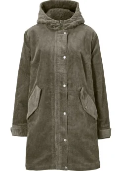 Parka de pana con forro suave