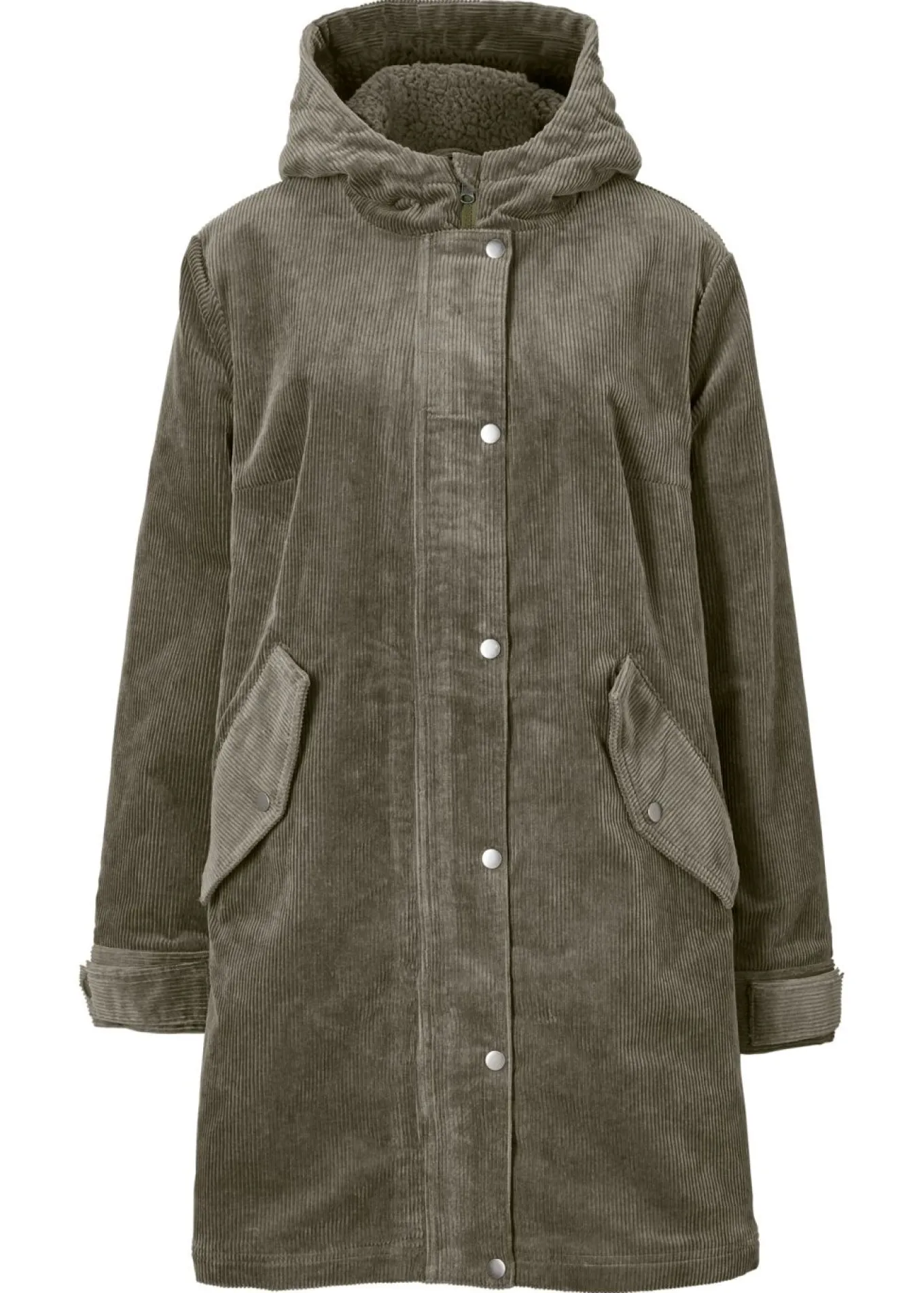 Parka de pana con forro suave
