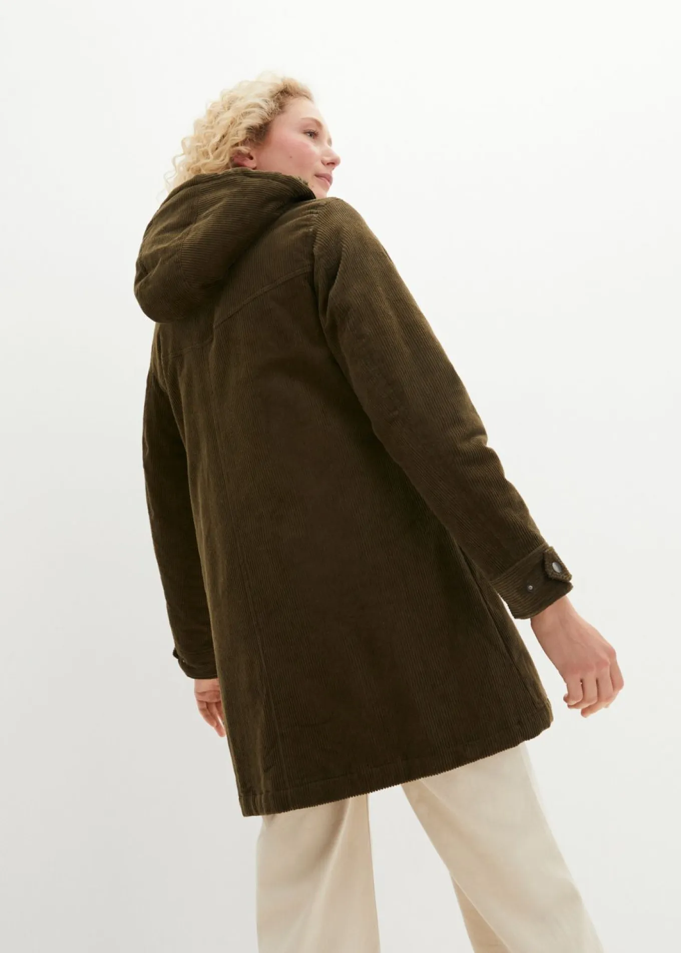 Parka de pana con forro suave